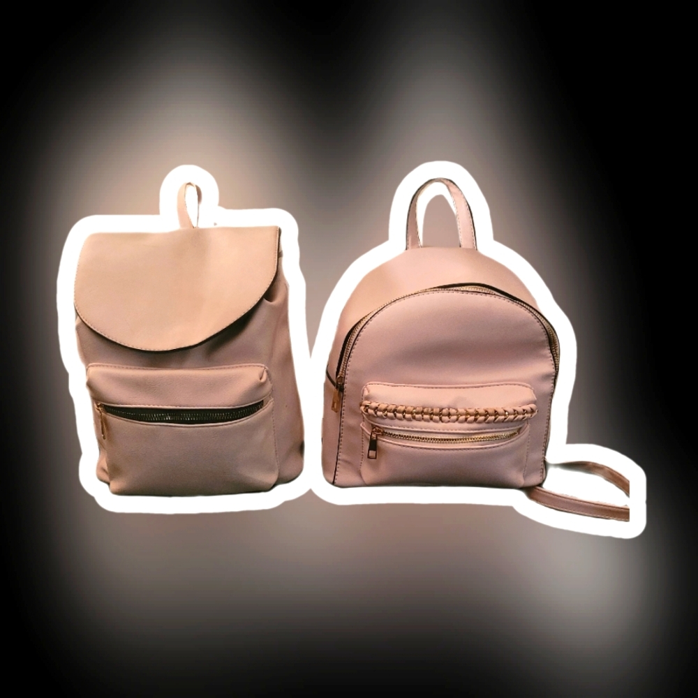 pink creme little backpack set